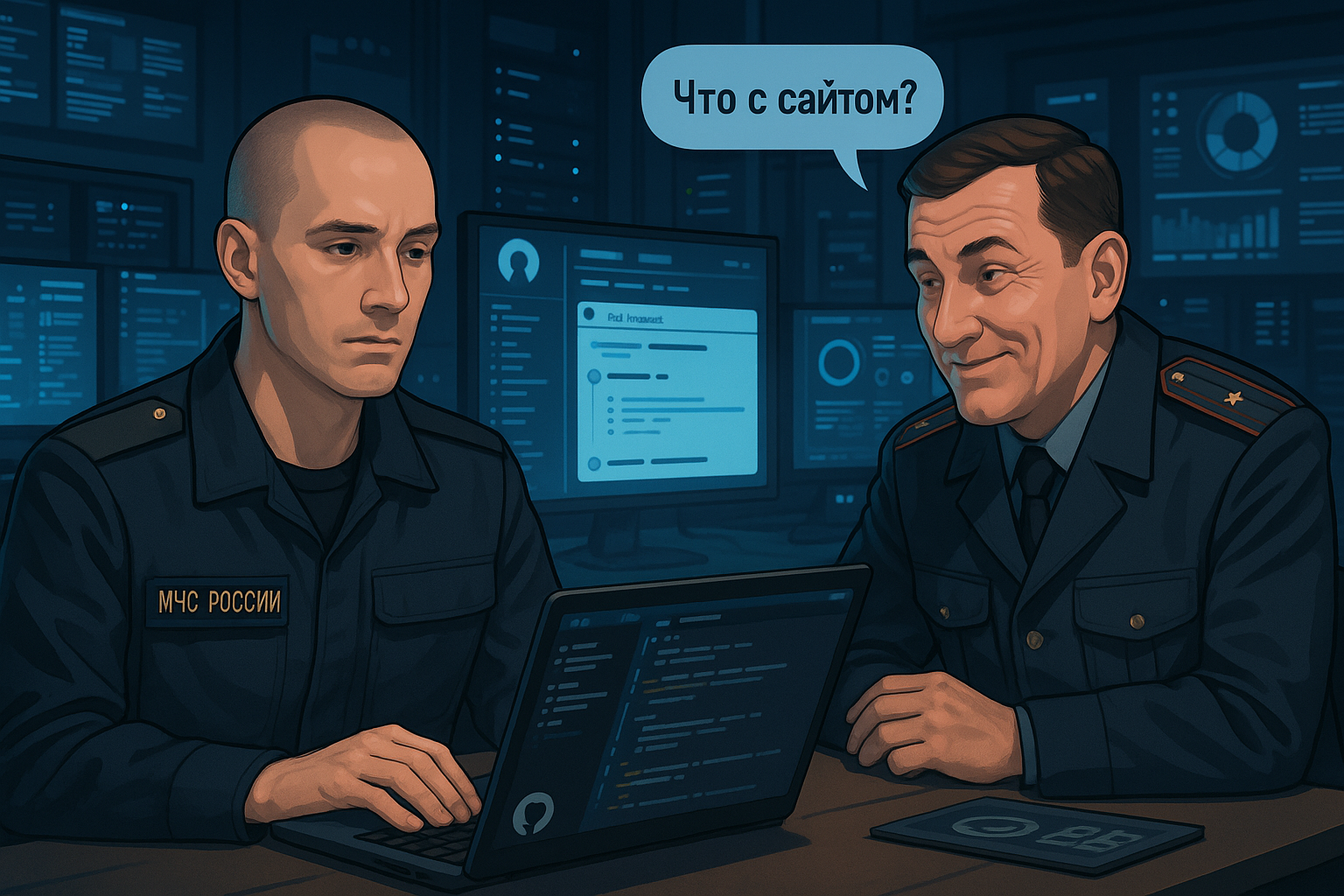 Post cover where Kas sitting with his officer